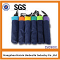 JingPin Manual Open 3 Fold Multi Color Umbrella Azul marino